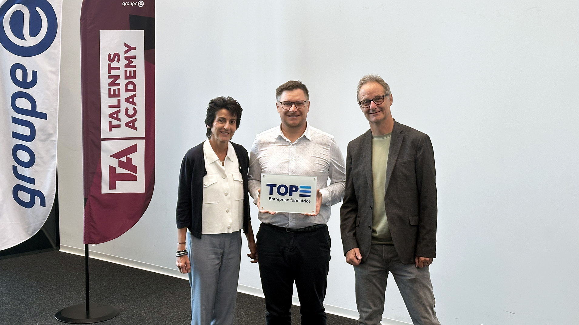 Groupe E obtient le label « TOP-Entreprise Formatrice » niveau 1